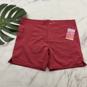 Kortni Jeane Mens Boardies Swim Trunks Size 36 New Solid Pink Unlined Pockets